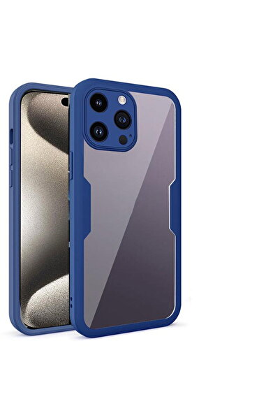 Techsuit Husa pentru iPhone 15 Pro Max + Folie - ColorVerse 360 Series - Blue