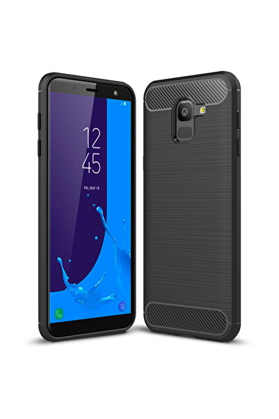Techsuit Husa pentru Samsung Galaxy J6 2018 - Carbon Silicone - Black