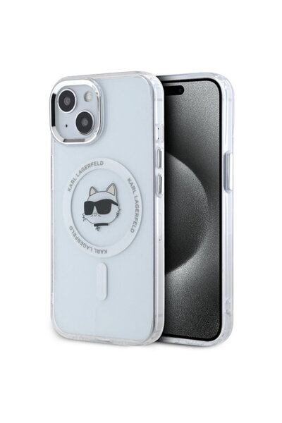 Karl Lagerfeld Husa pentru iPhone 15 - IML MagSafe (KLHMP15SHLSCHH) - White M...