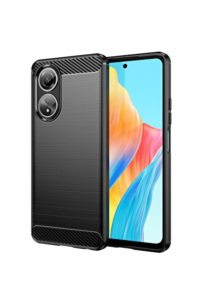 Techsuit Husa pentru Oppo A58 4G - Carbon Silicone - Black