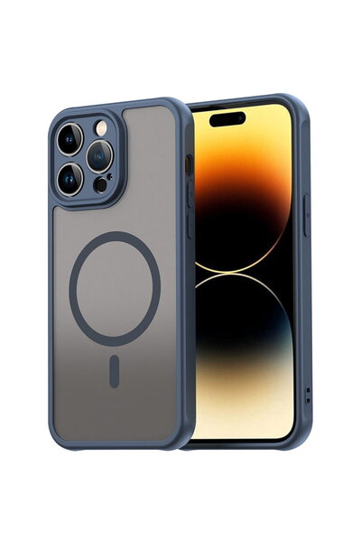 Techsuit Husa pentru iPhone 14 Pro Max - HaloFrost II MagSafe - Navy Blue