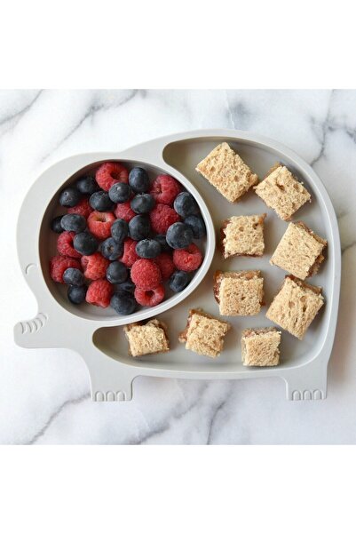 Lova Fil Model İki Bölmeli Bebek ve Çocuk Mama Tabağı (2 ADET)