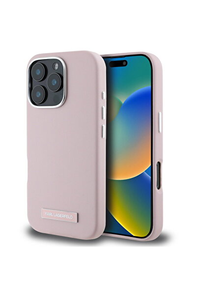 Karl Lagerfeld Husa iPhone 16 Pro - Leather MagSafe (KLHMP16LPGMSRPP) - Pink ...