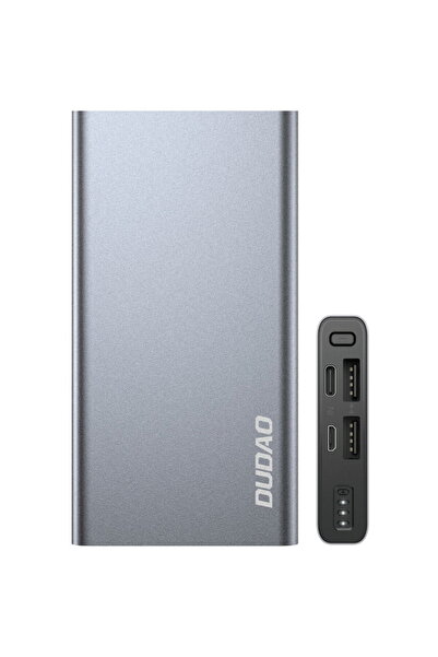 DUDAO K5Pro, Universal, 10000mAh, 4 porturi, indicator LED, Argintiu
