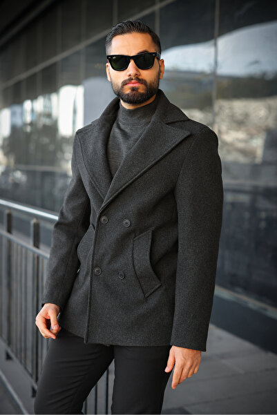 BASEL.CO Premium Double-Breasted Medium Length Cashmere Coat