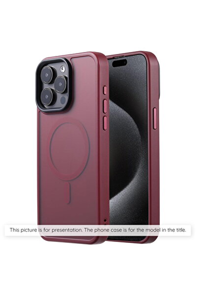 Techsuit Husă pentru iPhone 16 Plus - Seria HaloFrost MagSafe - Bordeaux