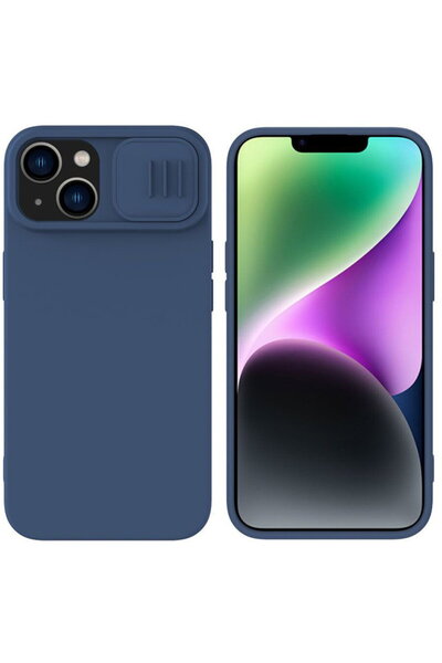 Nillkin Husă pentru iPhone 15 Plus - CamShield Silky MagSafe Silicone - Albas...