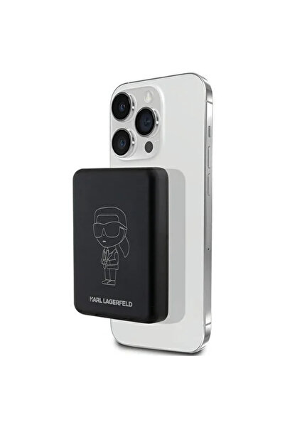 Karl Lagerfeld Induction 5000mAh NFT Outline Ikonik MagSafe negru