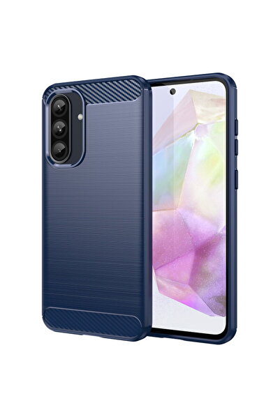 Techsuit Θήκη για Samsung Galaxy A36 5G - Σιλικόνη άνθρακα - Μπλε