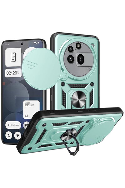 Techsuit Husă pentru Nothing Phone (3a) Pro - Seria CamShield - Verde