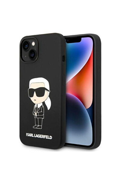 Karl Lagerfeld HusДѓ Silicone Ikonik pentru iPhone 14 Plus / 15 Plus, Negru