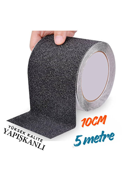 SLCMARKETİM Merdiven Ve Zemin Kaydırmaz Kaymaz Bant 10 cm x 5metre Siyah