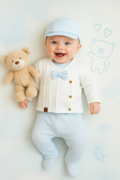 Bebek 0-3 Months Nervulated 5-Piece Hospital Exit Set