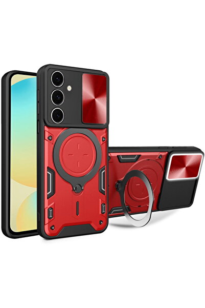 Techsuit Husa pentru Samsung Galaxy S24 FE - CamGuard Pro - Red