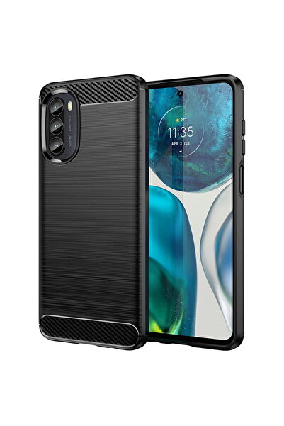 Techsuit Husa pentru Motorola Moto G52 4G / Moto G82 5G - Carbon Silicone - B...
