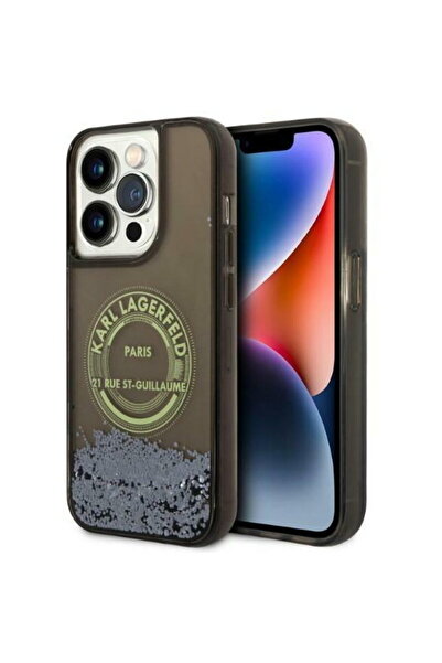 Karl Lagerfeld HusДѓ Glitter Karl & Choupette pentru iPhone 14 Pro Max, Negru