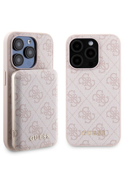 Guess Husa pentru iPhone 15 Pro - Hardcase Powerbank MagSafe (GUBPM5P15L4GEMG...
