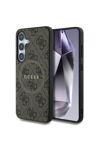 Guess Husa pentru Samsung Galaxy S25 - 4G Ring Classic Logo MagSafe (GUHMS25S...