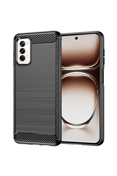 Techsuit Case for Oppo Reno12 - Carbon Silicone - Black