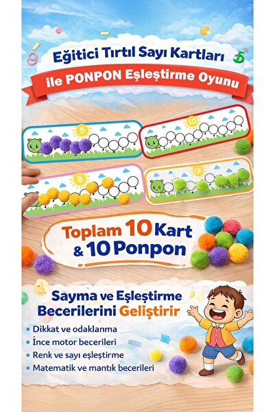 Şeker Atölyesi Tırtıl Sayı Eşleştirme Oyunu