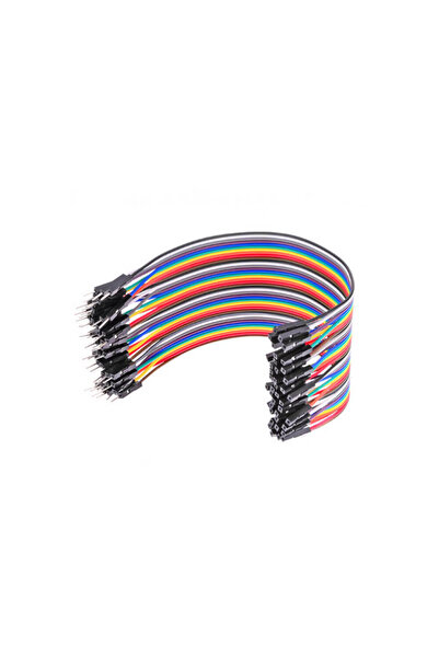 WOZLO 10cm Ayrılabilen Jumper Kablo 40 Pin Erkek - Dişi Dupont Kablo Breadboa...