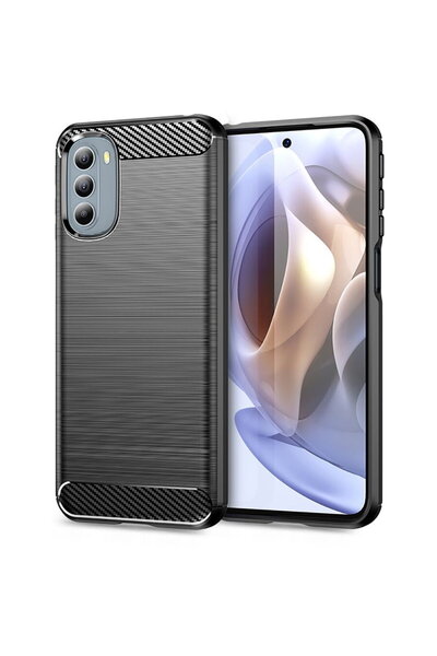 Techsuit Husa pentru Motorola Moto G31 4G / Moto G41 4G - Carbon Silicone - B...