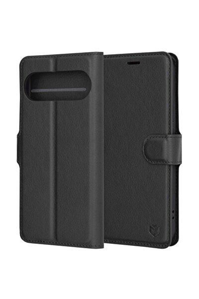 Techsuit Husa pentru Google Pixel 9 Pro / 9 - Leather Folio - Black