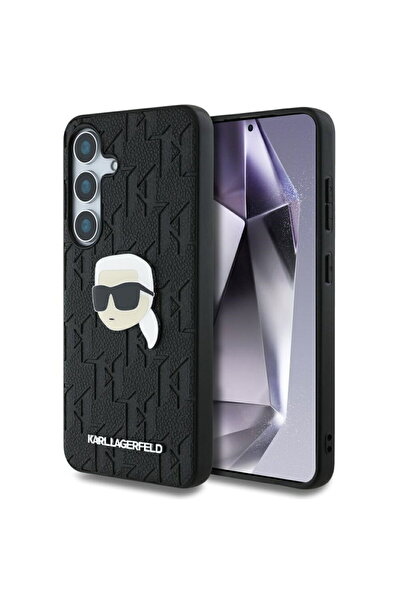 Karl Lagerfeld Husă Samsung Galaxy S25 - Carcasă rigidă din piele cu monogram...