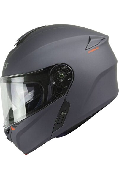 AXXIS Motosiklet Kaskı Storm SV Solid A2 Matt-Titanium Çene Açılır Kask