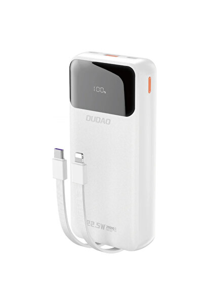 DUDAO K15Pro, 20000mAh, 22.5W, PD, Alb