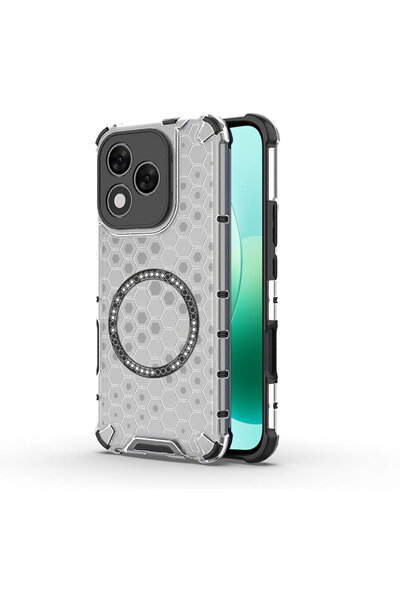 Techsuit Husa transparenta pentru Honor 400 Lite - HoneyComb Shield MagSafe -...