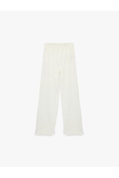 Koton Viscose Blend Wide Leg Trousers