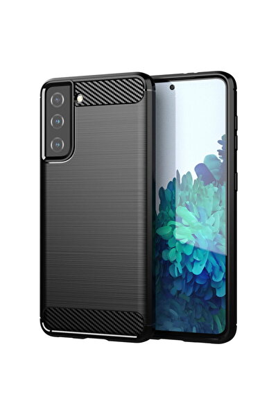 Techsuit Husă pentru Samsung Galaxy S21 5G - Silicon Carbon - Negru