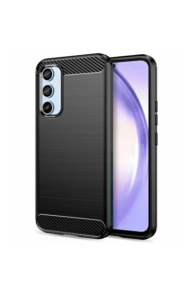 Techsuit Husa pentru Samsung Galaxy A54 - Carbon Silicone - Black