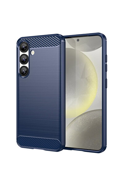 Techsuit Samsung Galaxy S25 Plus Case - Carbon Silicone - Blue