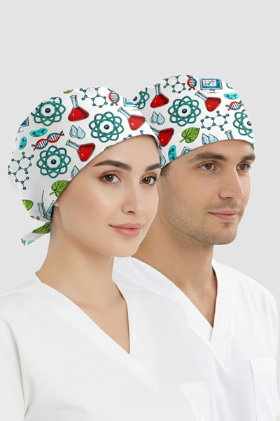 ÇİZGİ MEDİKAL Hipotez Desenli Bone (Cotton Likra Kumaş)