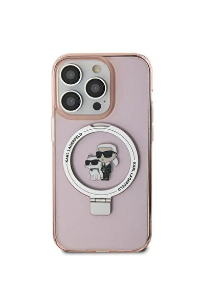Karl Lagerfeld KLHMP15SHMRSKCP iPhone 15 6.1" husă rigidă roz/roz Stand ...