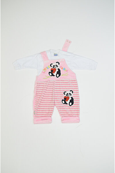 Baby Slon Kids Clup Kışlık kadife ikili panda nakışlı çıtçıt kapamalı bisikle...
