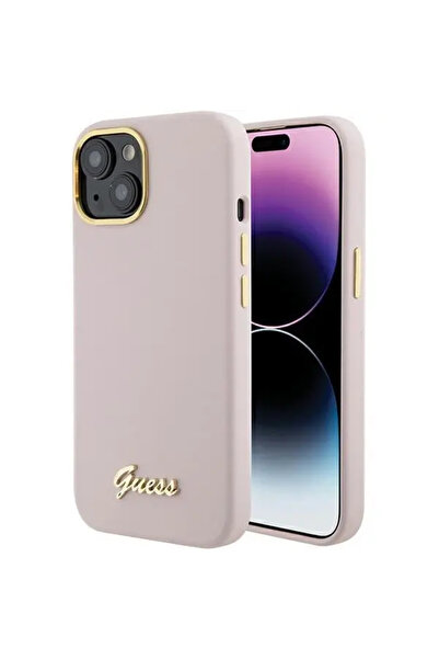 Guess iPhone 15 6.1" negru husДѓ rigidДѓ Sequin Script Metal