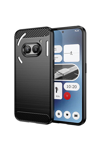 Techsuit Husă pentru Nothing Phone (2a) - Carbon Silicone - Negru