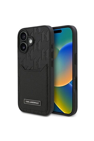 Karl Lagerfeld Husa iPhone 16 - Hardcase Leather Cardslots (KLHCP16SPGKHPRPK)...
