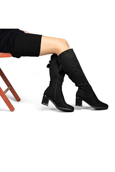 Sofia Store Cizme dama lungi din piele ecologica intoarsa cu toc patrat Elisa...