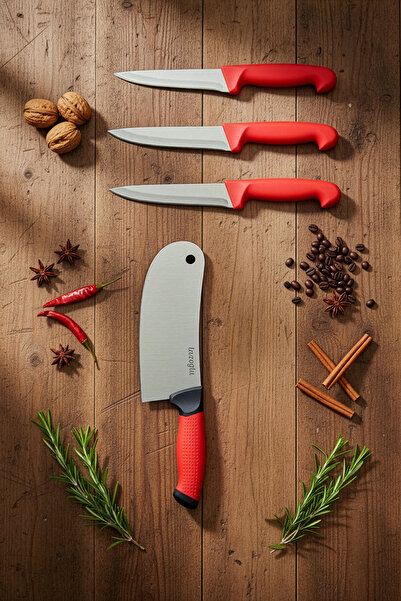 Lazoğlu RedLine Ecco 4 Parça Bıçak Seti