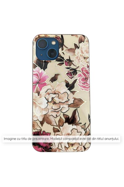 Techsuit Husa pentru iPhone 15 Plus - Marble Series - Mary Berry Nude