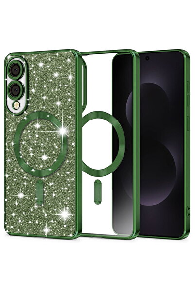 Techsuit Husa pentru Samsung Galaxy S25 Edge - Luxury Glitter MagSafe - Deep ...