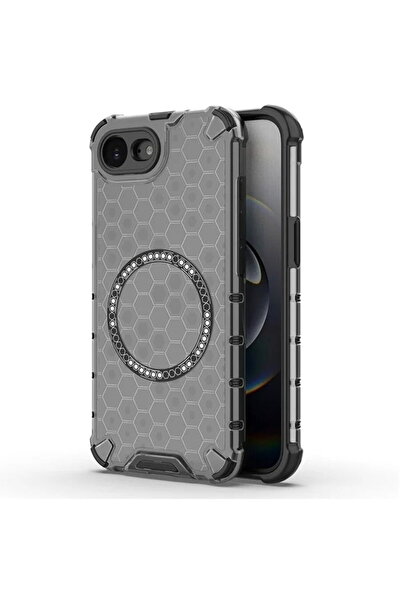 Techsuit Husa pentru iPhone 16e - HoneyComb Shield MagSafe - Black