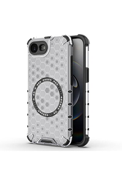 Techsuit Husa pentru iPhone 16e - HoneyComb Shield MagSafe - White