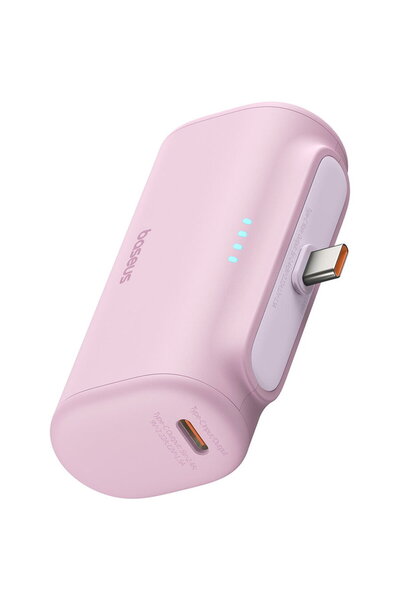 Baseus 20W 5000mAh + Cablu Type-C Roz