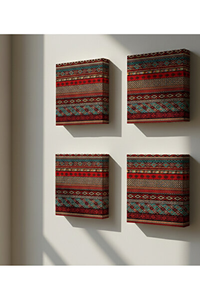 Etniky Taş Tablo Etnik Kilim Deseni Karışık Renk