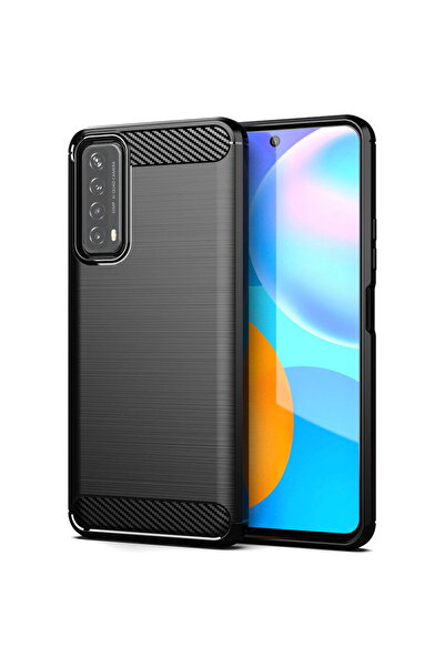 Techsuit Case for Huawei P Smart 2021 - Carbon Silicone - Black